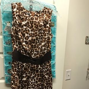 Leopard knee length dress
